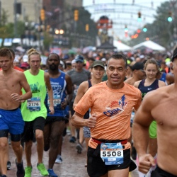 Thumbnail HAPs Ironman Competitor Raul Sosa starts his first 10 Mile race at the 42nd HAP Crim Festival of Races